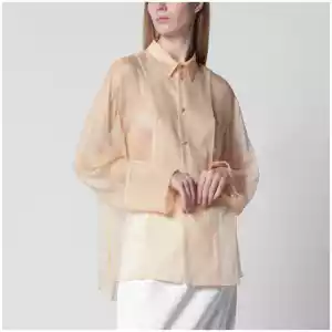 Alberta Ferretti Semi-sheer beige shirt