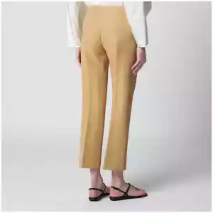 Alberta Ferretti Beige ankle-length trousers in viscose blend