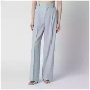 Alberta Ferretti Light blue trousers in viscose blend