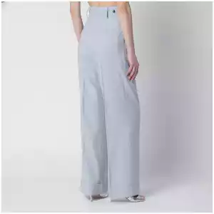 Alberta Ferretti Light blue trousers in viscose blend