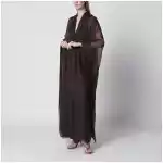 Alberta Ferretti Long brown silk dress