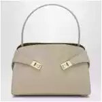 Ferragamo Ivory Hug Soft M handbag in leather