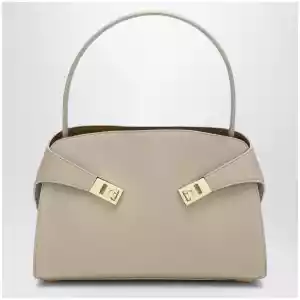 Ferragamo Ivory Hug Soft M handbag in leather