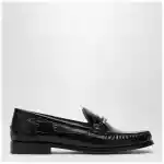 Ferragamo Dark Brown Moccasin new Vara chain