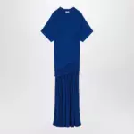 Ferragamo Long blue dress with draping