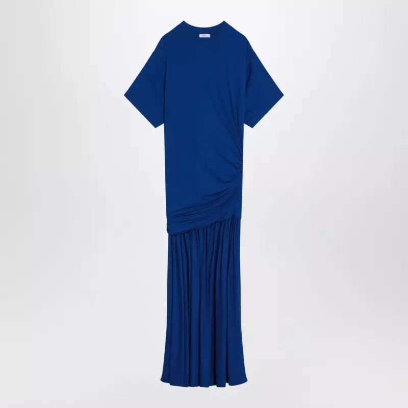 Ferragamo Long blue dress with draping