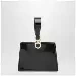 Ferragamo Black double Gancini mini clutch
