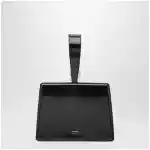 Ferragamo Black double Gancini mini clutch