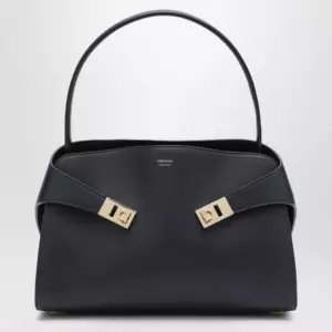 Ferragamo Navy blue Hug Soft M handbag in leather