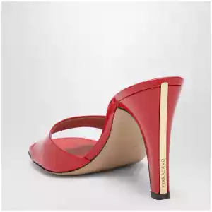 Ferragamo Fire red patent leather heeled slides