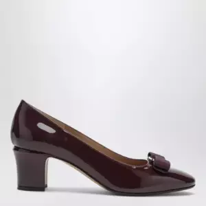 Ferragamo Plum Vara Bow Pumps