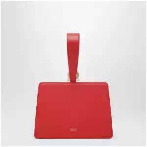 Ferragamo Red double Gancini mini clutch