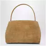 Ferragamo Hug Soft M shoulder bag in Natural crocodile-effect