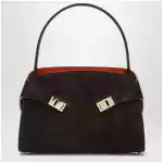 Ferragamo Hug Soft M shoulder bag in Natural crocodile-effect