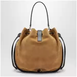 Ferragamo Hug bucket bag with buckle in Natural