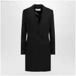 Ferragamo Black double-breasted wool-blend suit
