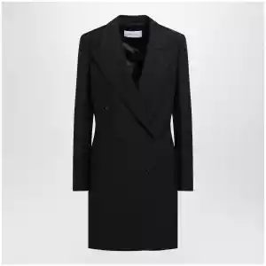 Ferragamo Black double-breasted wool-blend suit