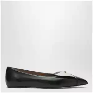 Ferragamo Soft bow ballerina flats Black/Mascarpone