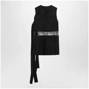 Ferragamo Black mini dress with lace