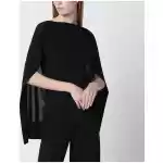 Alberta Ferretti Black top with chiffon sleeves