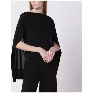 Alberta Ferretti Black top with chiffon sleeves