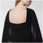 Alberta Ferretti Black top with chiffon sleeves