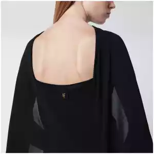 Alberta Ferretti Black top with chiffon sleeves