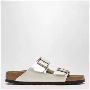 Birkenstock Arizona Birko-Flor pearl white slides