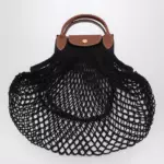 Longchamp Black La Pliage Filet small