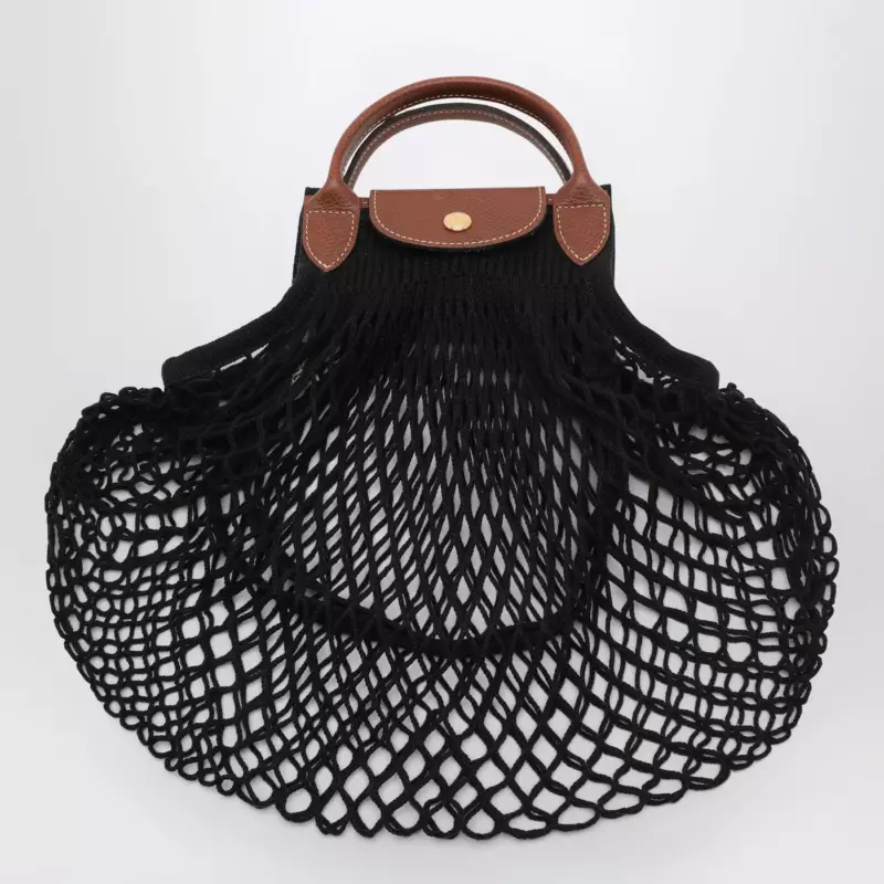 Longchamp Black La Pliage Filet small