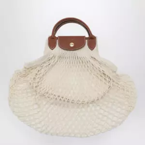 Longchamp Ecru La Pliage Filet small