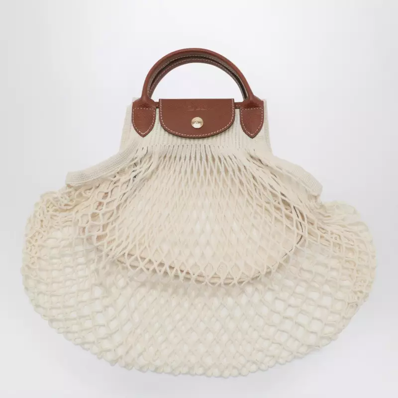 Longchamp Ecru La Pliage Filet small