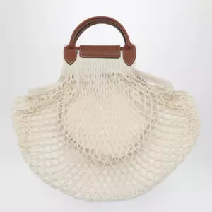Longchamp Ecru La Pliage Filet small