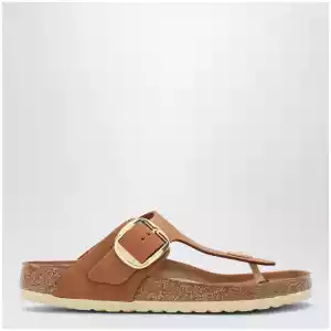 Birkenstock Gizeh Big Buckle slides in Cognac
