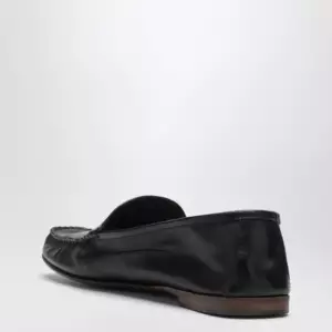 Versace Black Guanto loafers in calf leather