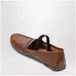 Versace Brown Guanto loafers in calf leather