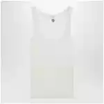 Versace Cream wool tank top with logo embroidery