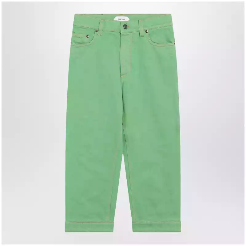 Versace Pastel green Capri jeans