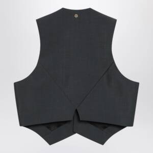 Versace Grey mohair wool vest