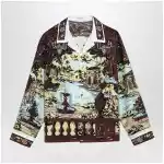 Versace Slim printed silk twill shirt