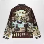 Versace Slim printed silk twill shirt