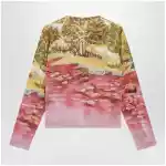 Versace Printed silk knit cardigan