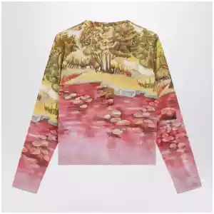 Versace Printed silk knit cardigan