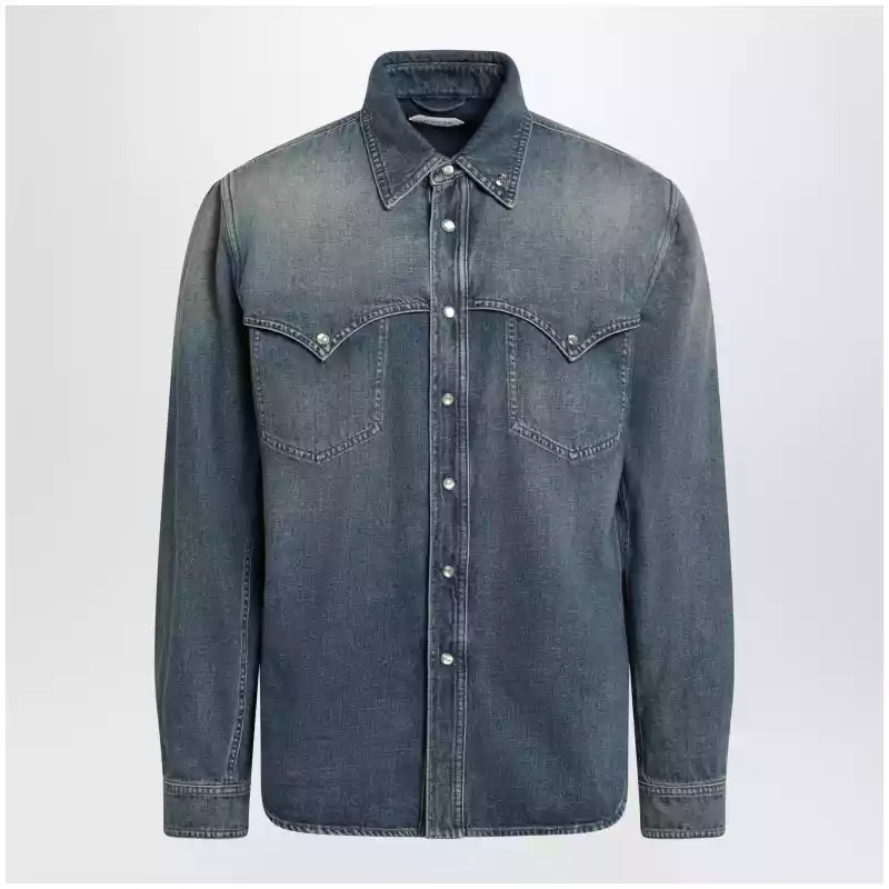 10244791A17873_S_VERSA-1DA40.x Versace Vintage blue denim shirt