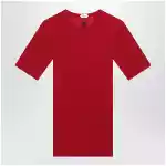 Versace Red wool T-shirt with embroidered logo