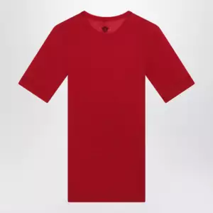 Versace Red wool T-shirt with embroidered logo