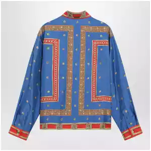 Versace Regular printed silk twill shirt