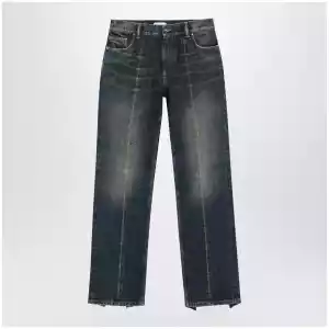 Versace Washed regular-fit cotton jeans in dark blue denim