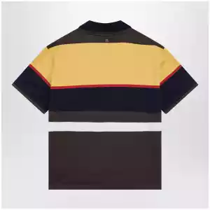 Versace Color-block striped cotton polo T-shirt