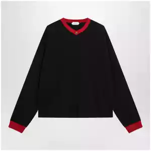 Versace Black/red long-sleeve T-shirt